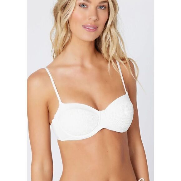 L*SPACE cream Marley bikini set. M/DD-top. Retails $196 - Picture 11 of 16